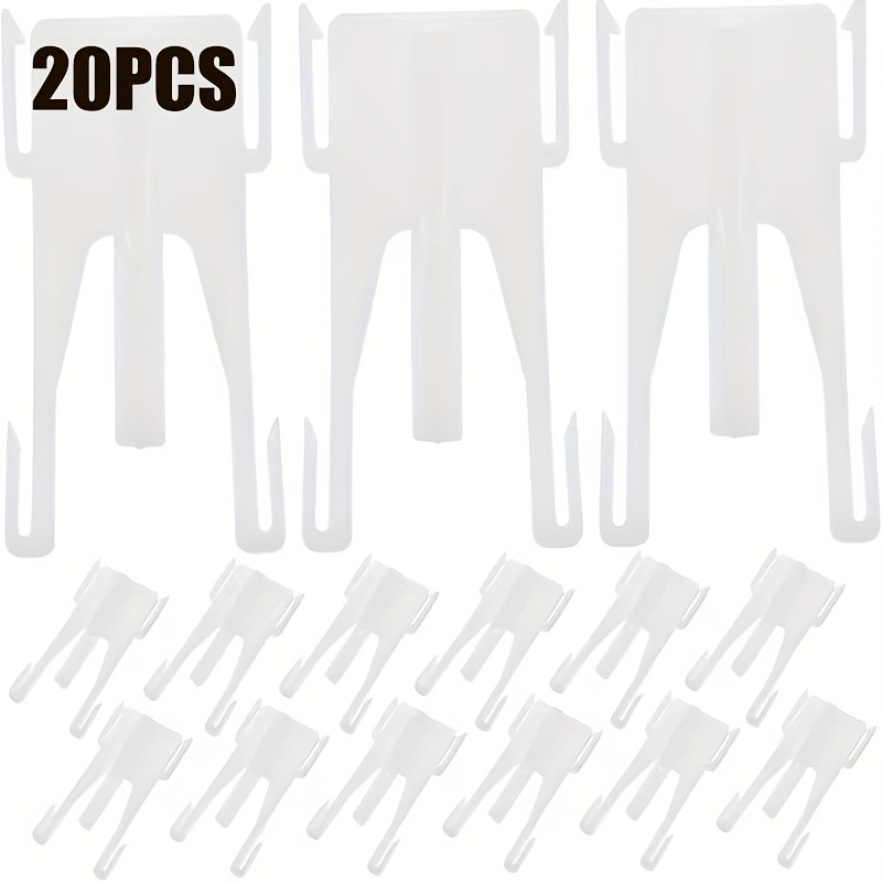 20pcs 2-adjustable Curtain Hooks, Plastic Clip Pleated Curtain Hooks, Suitable For Curtains On Windows, Doors And Bathrooms, Sturdy And Durable, With Diverse Designs, Utility Hooks
