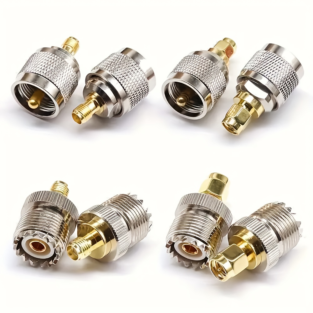 1 stuks UHF SO239 PL259 naar SMA Mannelijke Plug En Vrouwelijke Jack RF Coaxiale Adapter Connector Draad Terminals Rechte Messing