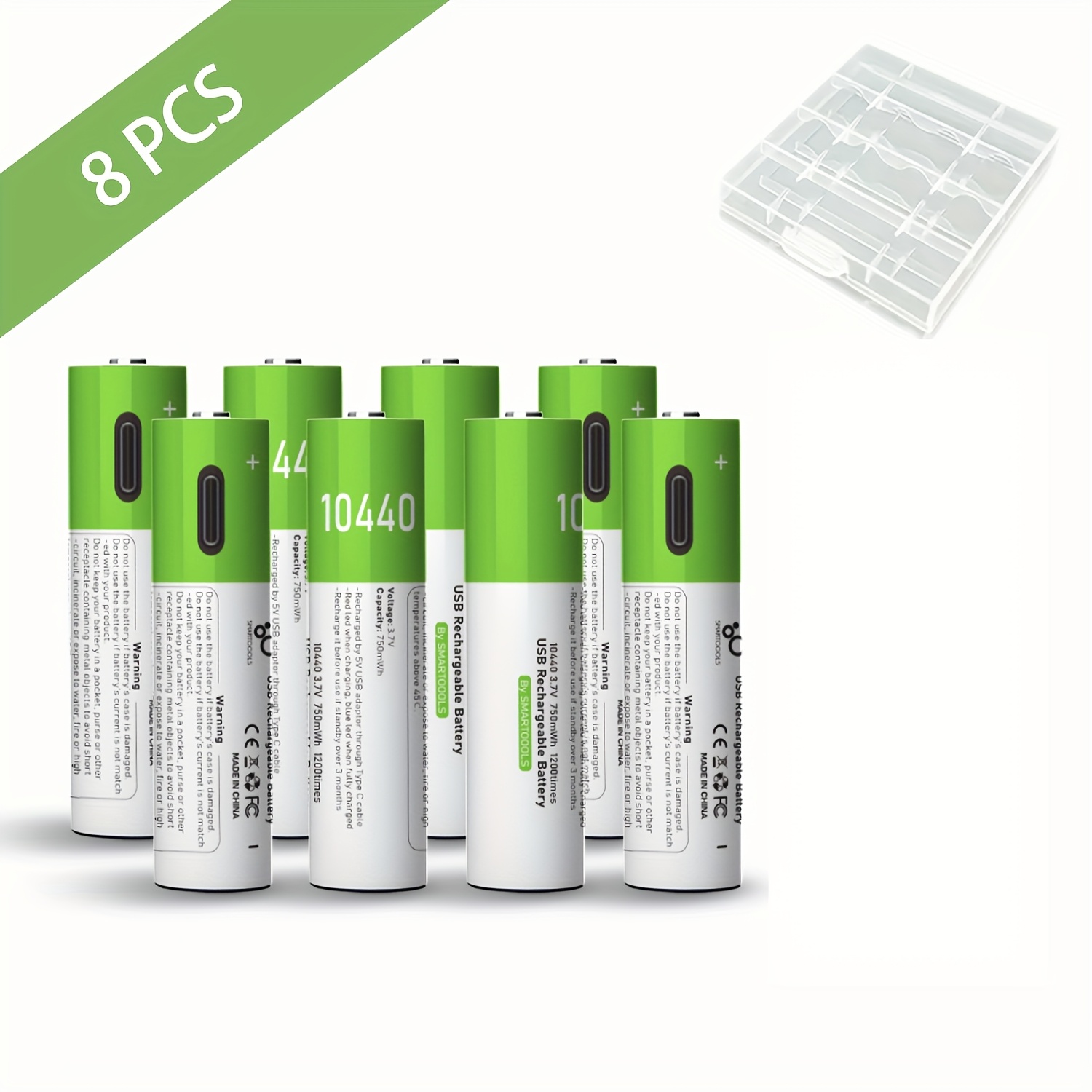 8 kosov 10440 Baterija 10440 Baterije, Ultra-Trpežna 10440 Litijeva Polnilna Baterija, Visoka Kapaciteta 3.7V 750mWh 203mAh Polnilne Litijeve