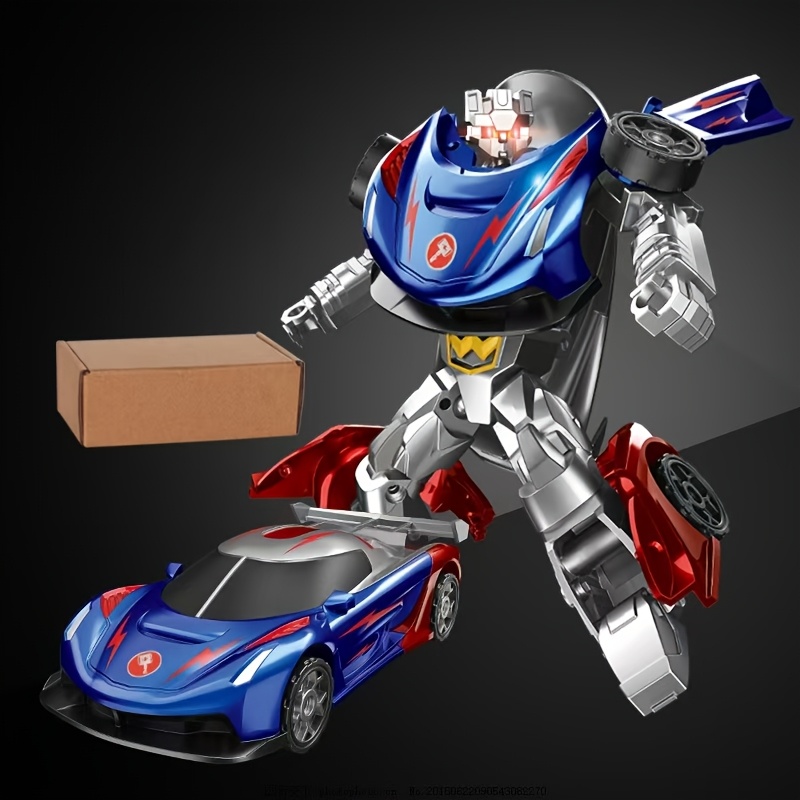 TEMU Transformande Bilarobot Leksak - Hjälteutgåva, Manuell Tryckåtgärd, Miniatyr EVA-Modell, Batterifri, för…: retailer-supplied image