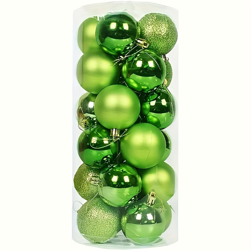 

Green Christmas Ornaments: Hanging Plastic Balls For Your Tree - No Feathers, No Electricity Required