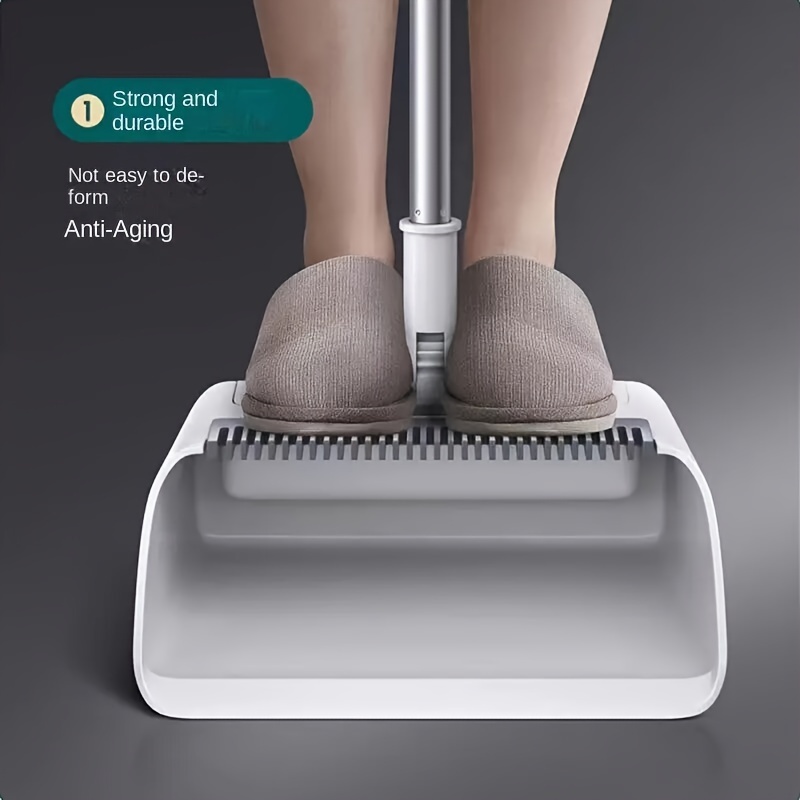 3pcs set household broom floor brush and dustpan set thick broom long handled brush and dustpan non stick floor cleaning tool used for home     cleaning supplies cleaning tools Product details 3
