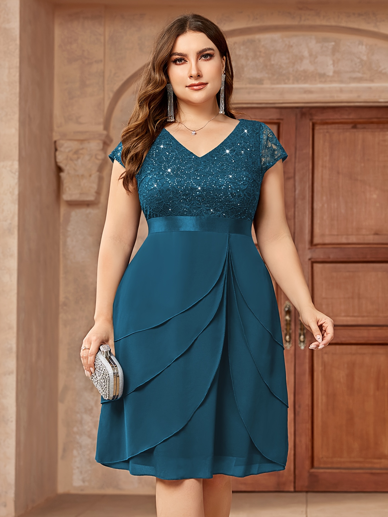 plus size plus size yp23215 stylish plus size womens sequin - Temu