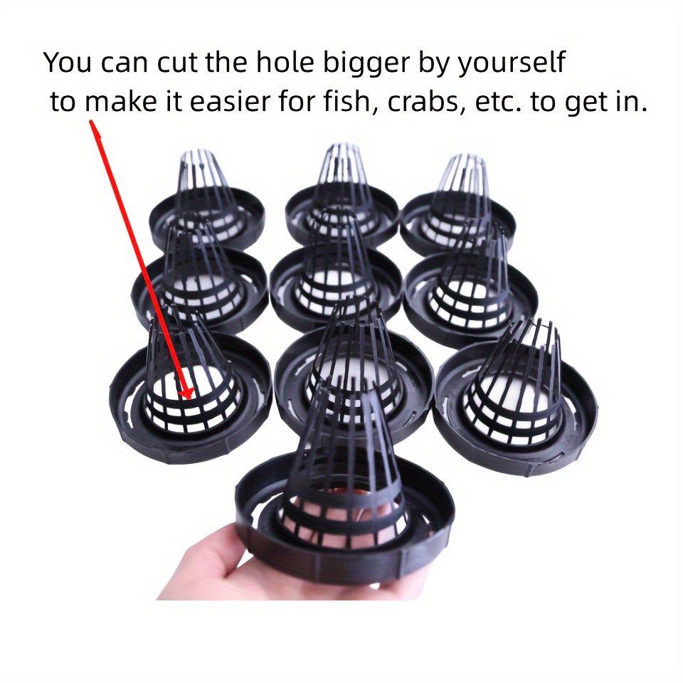 10 Holes Plastic Special Fish Cage Outdoor Portable Black - Temu