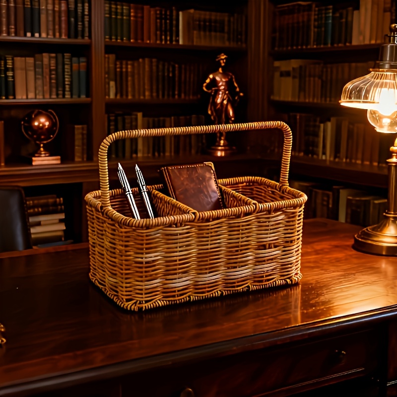 A Versatile -Style Storage Basket Suitable for Organizing Items in The Kitchen, Bedroom, And Living Room, As Well As for Outdoor And Indoor Use, Shelf Baskets