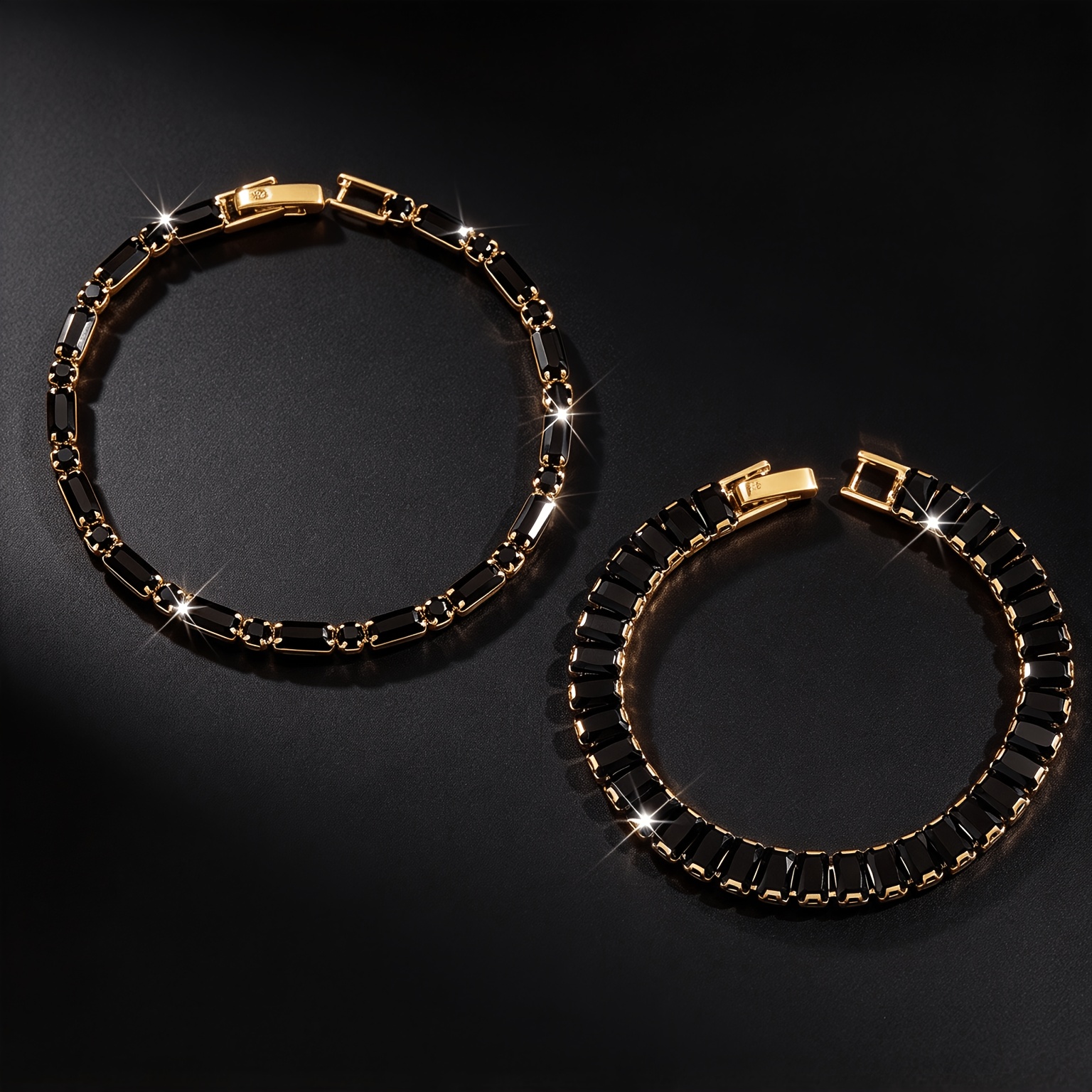 TEMU 2 pezzi W WLOERINS Bracciale tennis francese con strass da donna - impilabile per uso , gioielli da sposa, regalo e braccialetti a per feste,