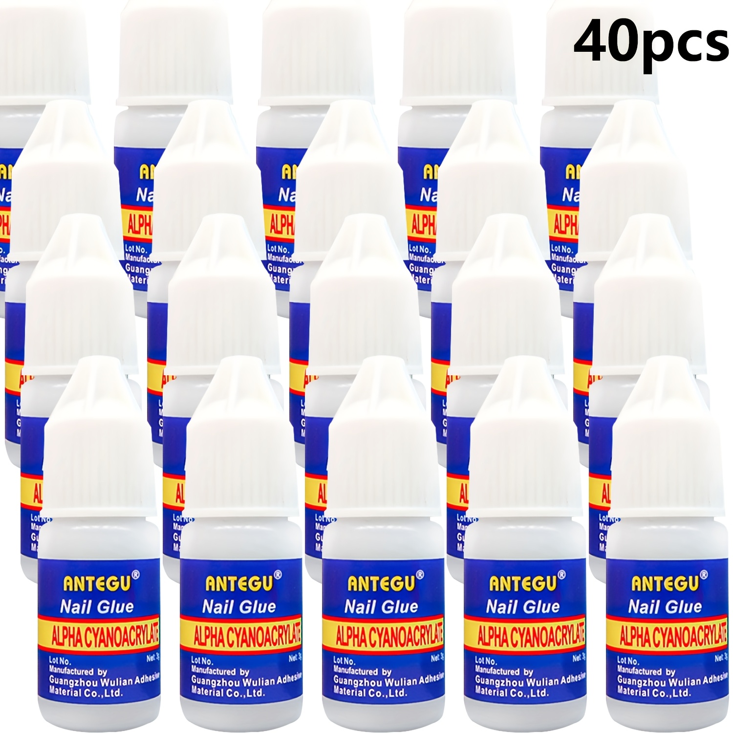 TEMU 40pcs*3g Strongest Nail Glue, Fast-drying Nail Glue, Used For , Upgraded Ultra-strong Solid Nail Glue That Does Not Lamp, Long-lasting