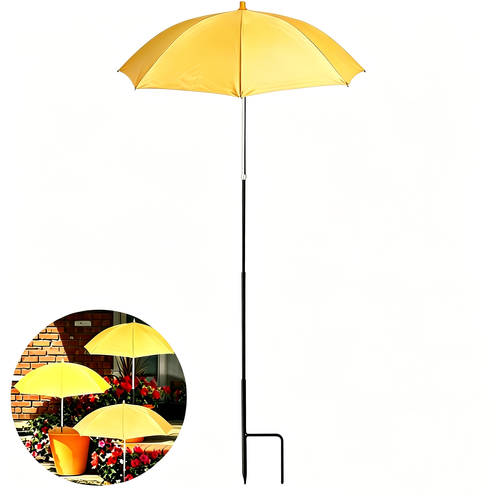 Image of Upgraded Plant Umbrellas For Outdoor Plants, Adjustable Garden Shade Umbrella 26" Larger Plants Shade Cover