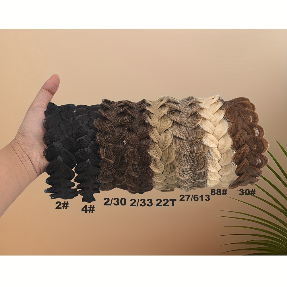 wide messy braided headband teeth synthetic hair plaited  display picture 1