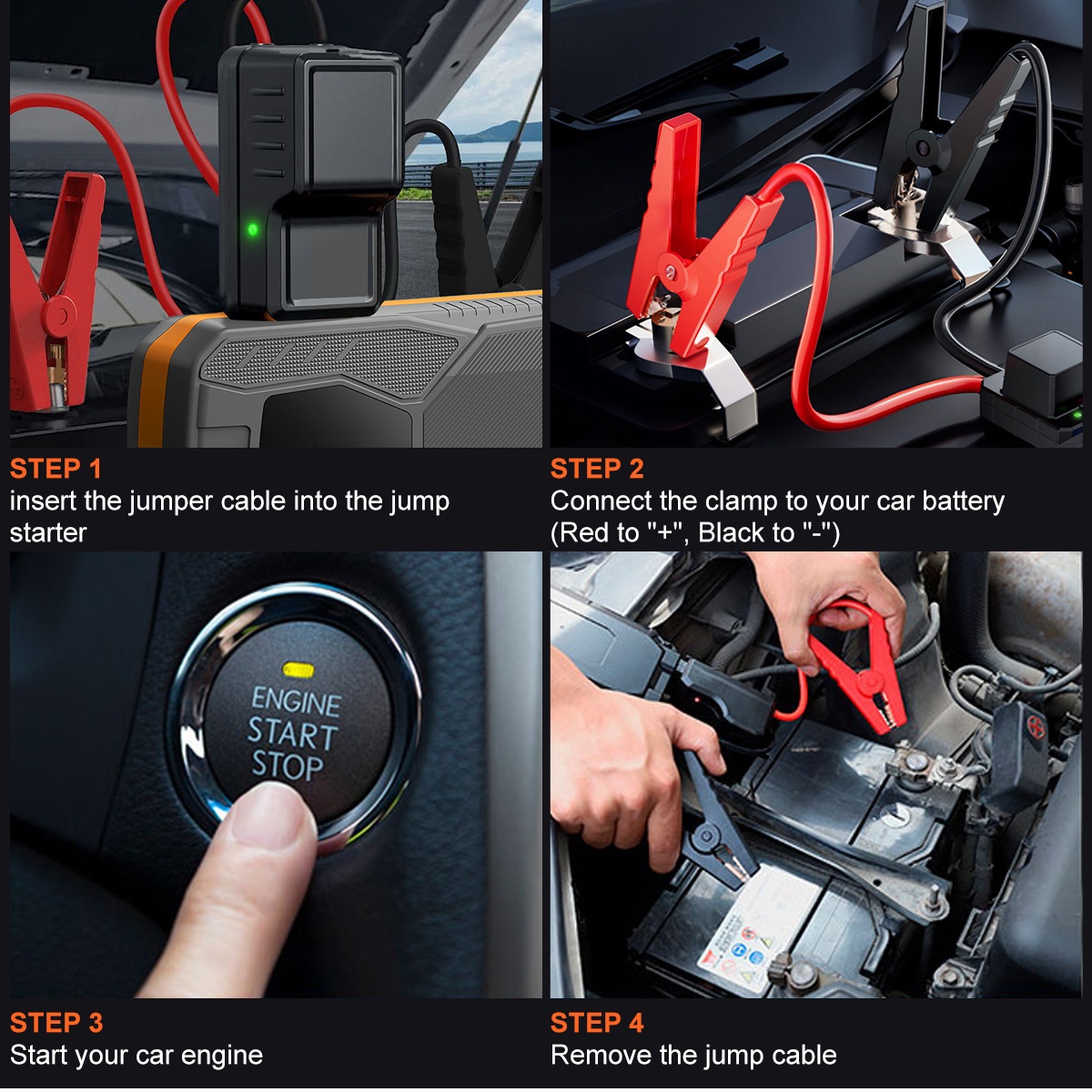 Avviatore Portatile Per Batteria Auto - Power Bank 23800mAh Con Compressore Aria Integrato 150PSI