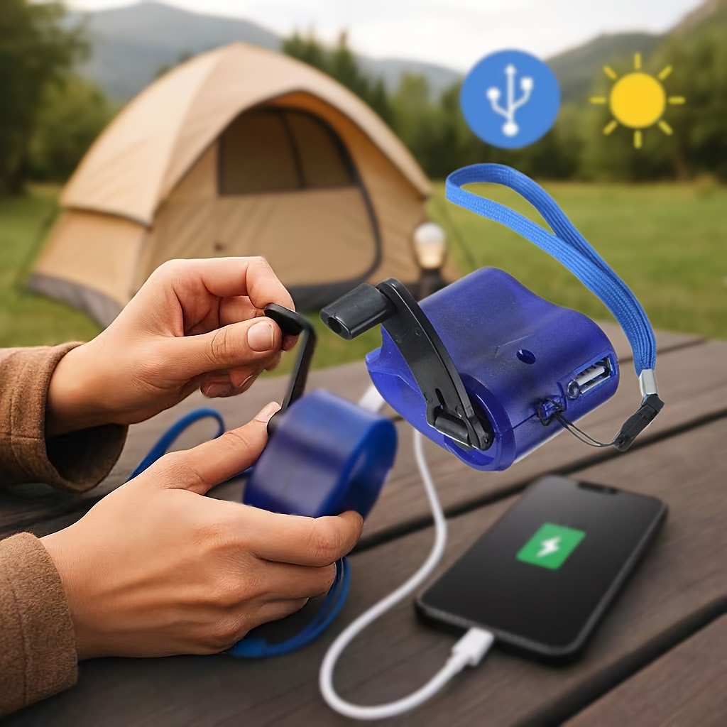 usb rechargeable hand crank charger portable manual power supply flashlight generator phone charger for outdoor hiking camping emergency survival   Product details 0