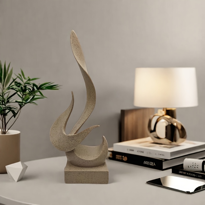 Contemporary And Minimalist Home Decor Crafted from Resin, Showcasing Abstract Geometric Designs, Ideal for Showcasing in Different Settings Like The Living Room'S TV Stand. It Can Also Serve As Decoration for Halloween And Christmas