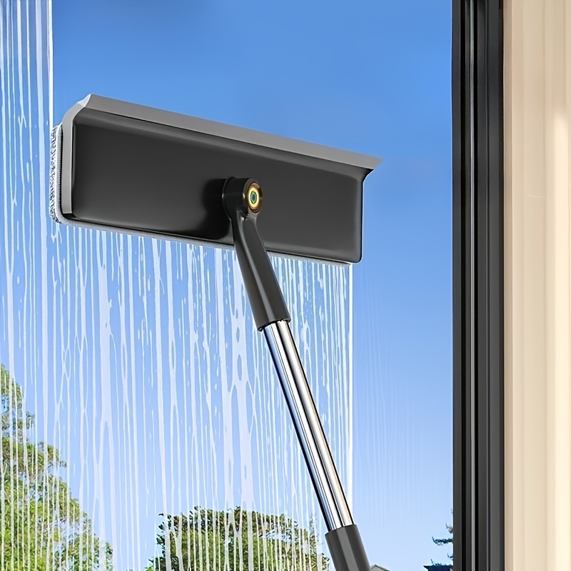 TEMU Joybos Window Squeegee, 360-degree Swivel Brush Squeegee For Window Cleaning, Glass Squeegee, High- Window Cleaning Tool, Window Squeegee With