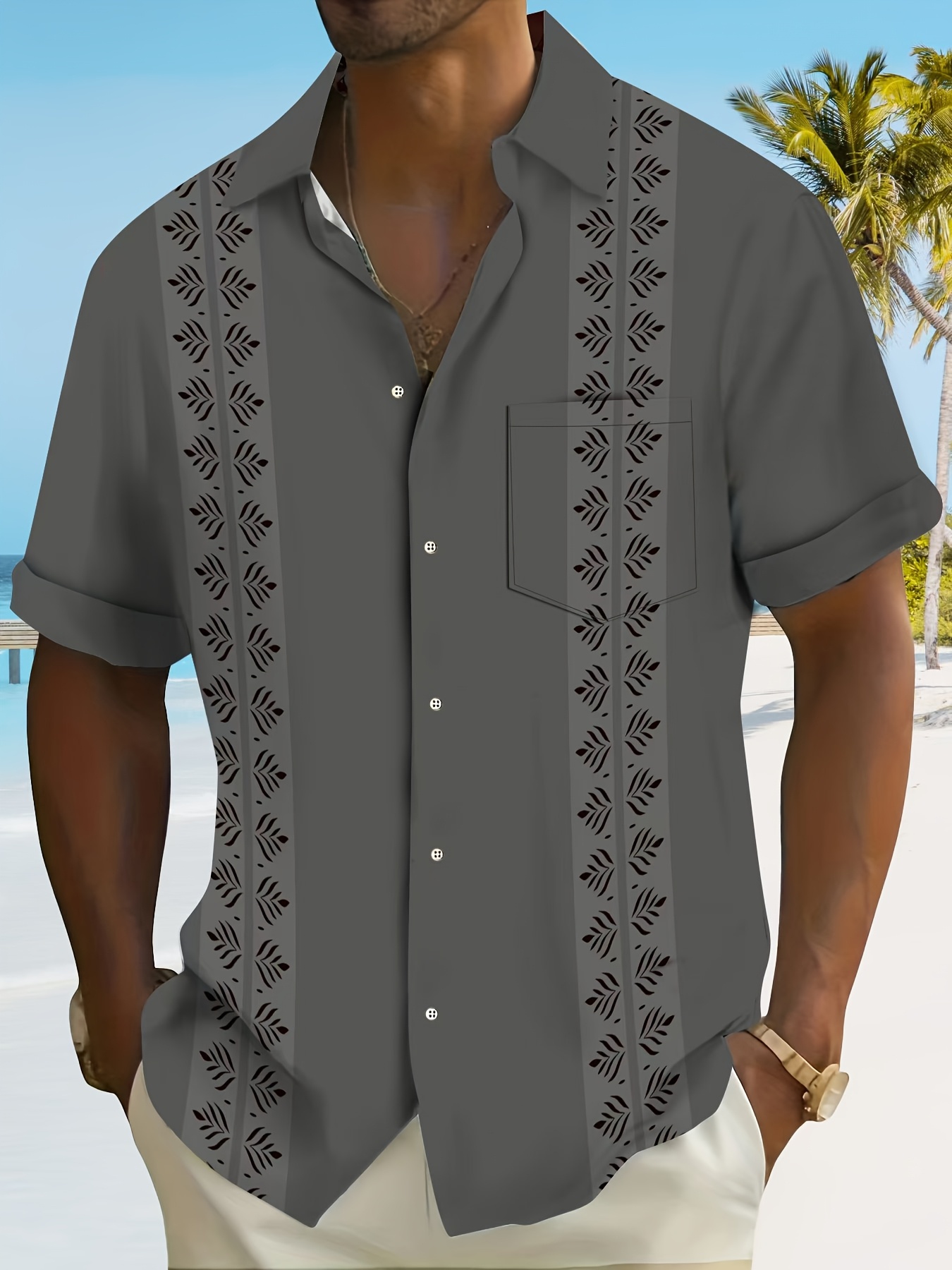 The Merchant Store - Chemise Texturée à Manches Courtesblanc Cassé Pour Homme | FR