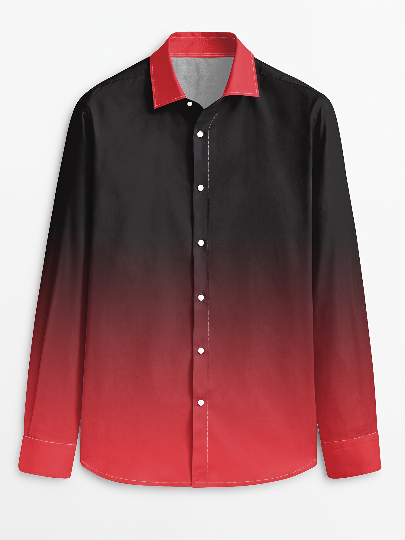 Men'S Stylish Print Shirt, Casual Breathable Long-Sleeve Button-Up with a Collar for Spring And Autumn.