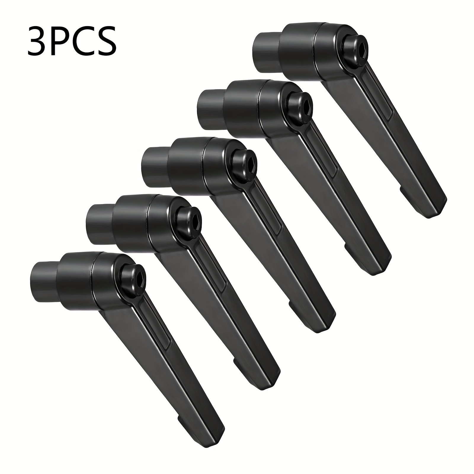 TEMU 3pcs Heavy-duty Adjustable Quick-release Lever Clamps With M8 Female Thread & Rotating Knobs - Lever , 57mm Lathe Tooling Locking Mechanism For