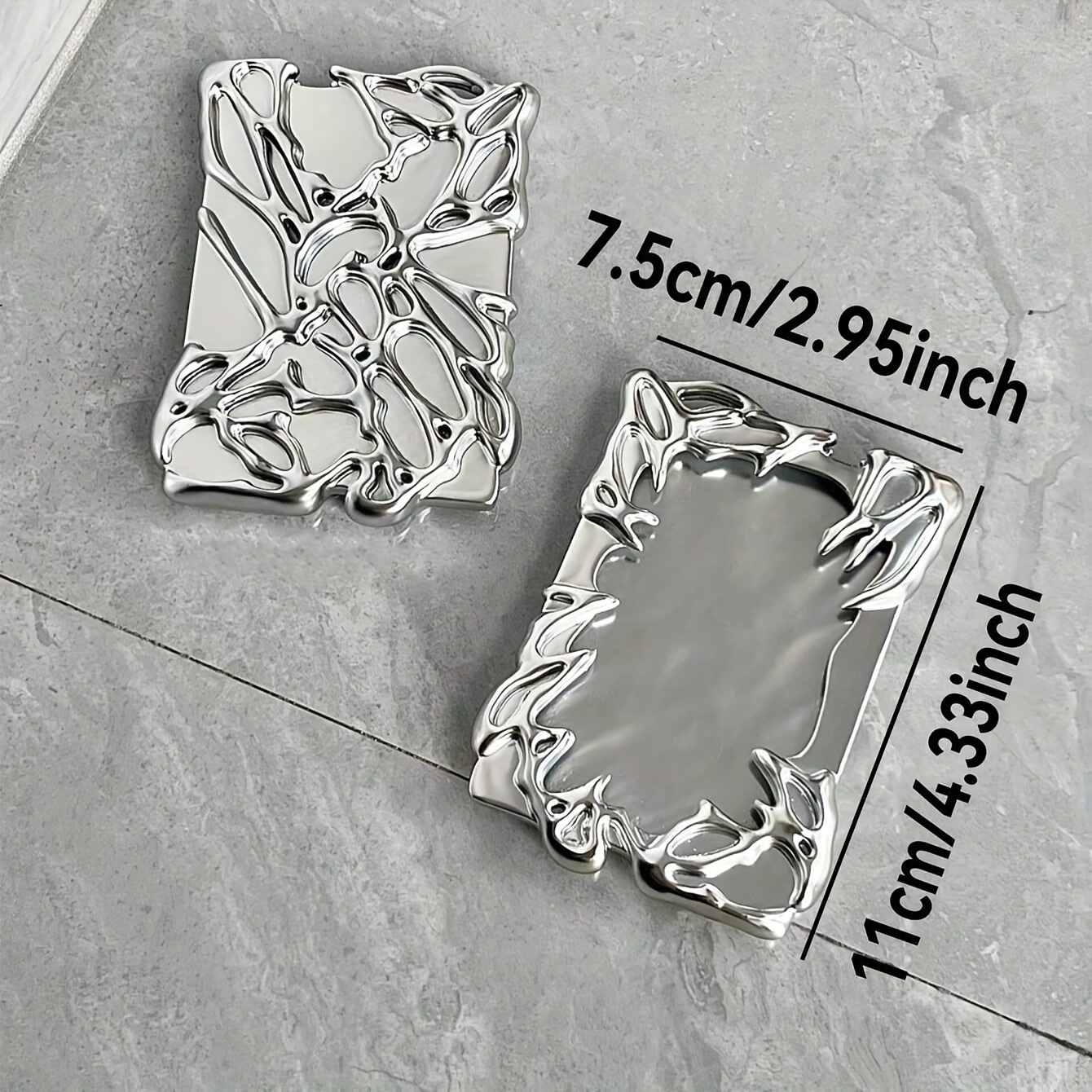 1pc, Silvery, Resin, Plastic Frame, Styling, Photo Card Holder, Pop, Album, Card Holder, Applicable, 6.5*9.5cm/2.56*3.74 Inch Photo Back To School