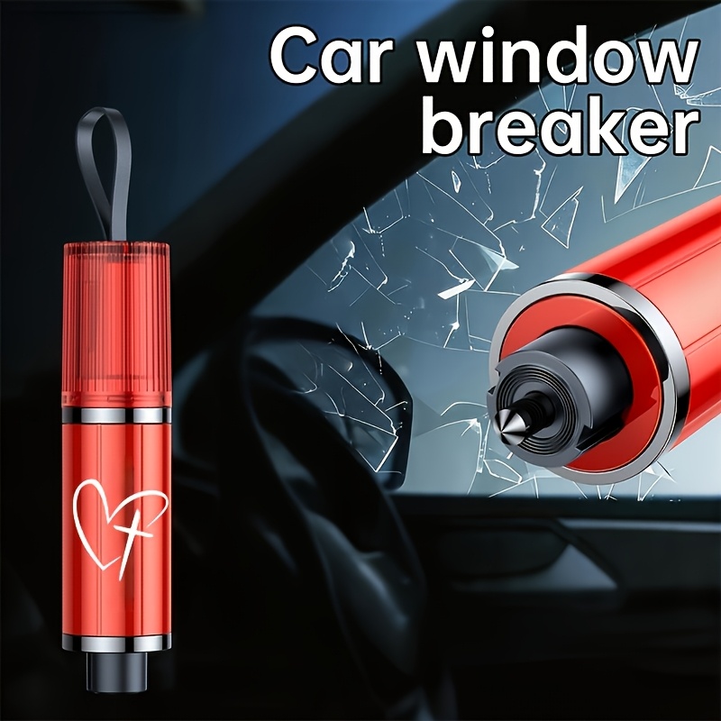 TEMU Multifunctional Car Emergency Hammer, Featuring Of , With Spring Window Breaker And Seat Belt Cutter. Essential Escape Tool For Vehicles And