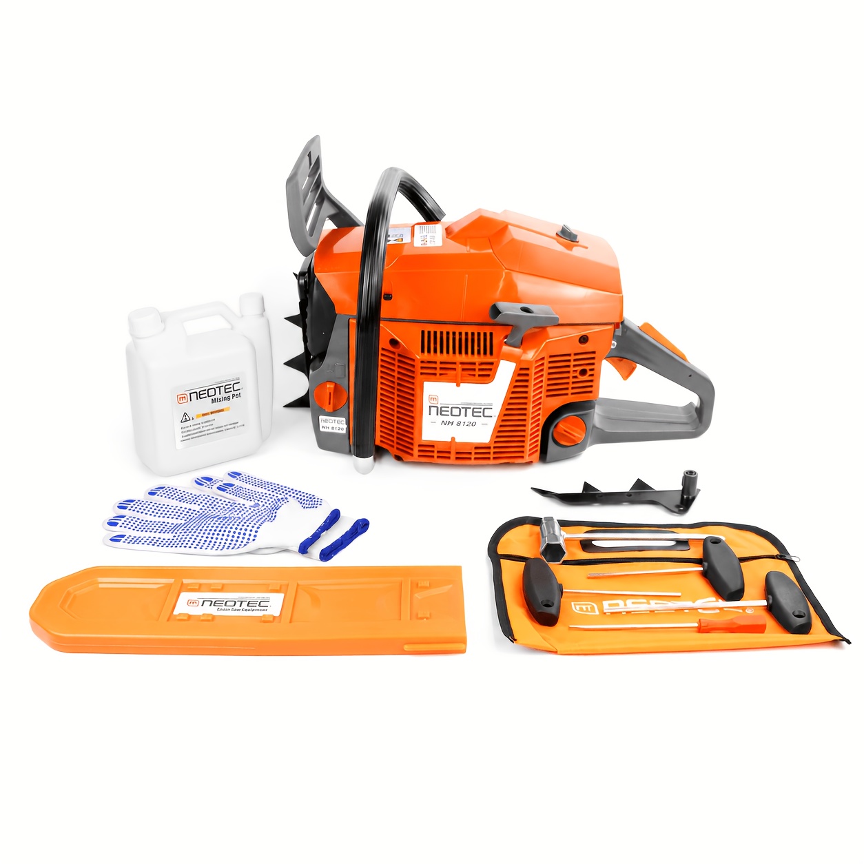 TEMU The High-performance Nh8120 120cc Chainsaw Features A Large-displacement Two-stroke Engine Design, Specifically For And Cutting , Powerful And
