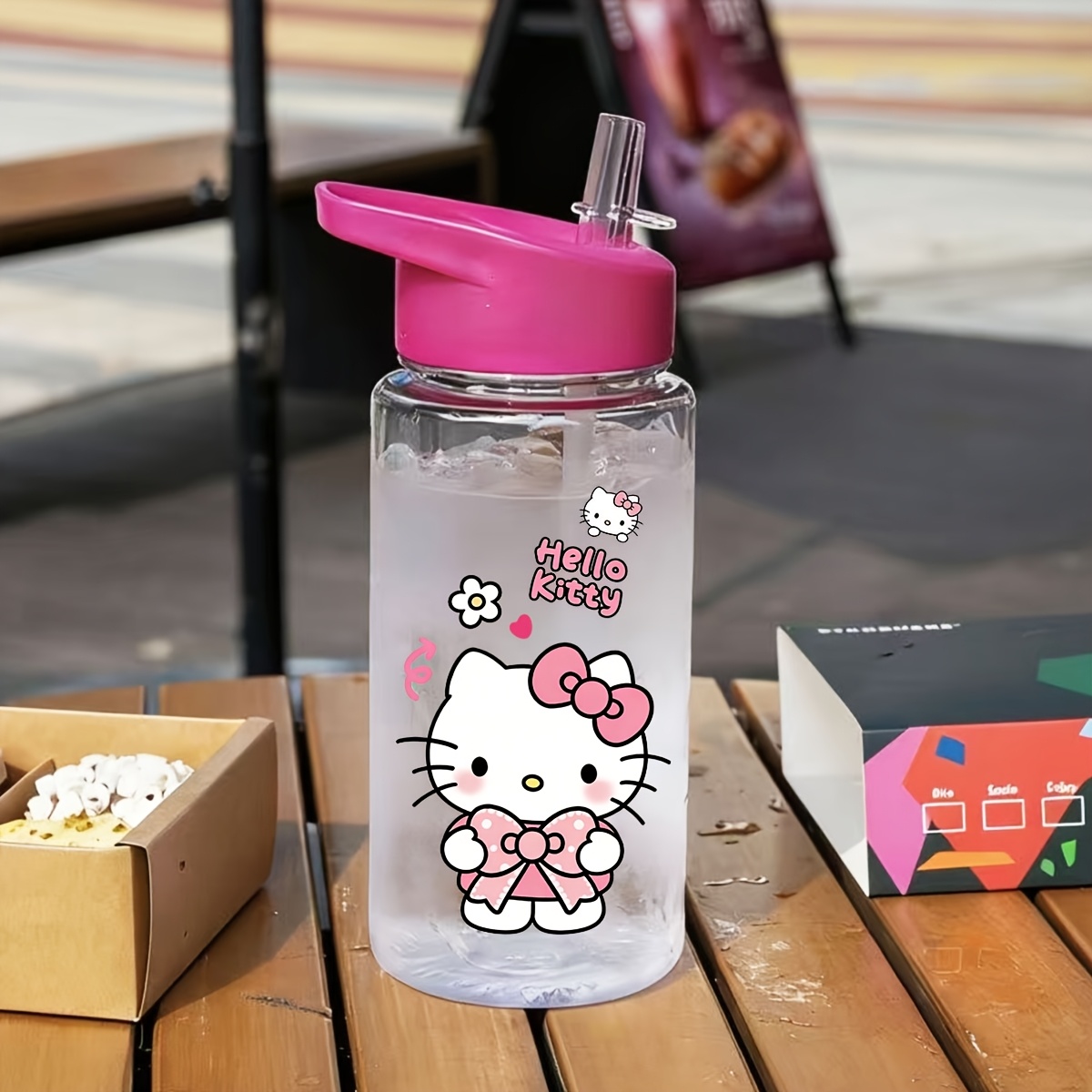 Hello Kitty Kuromi 500ml Straw Tumbler Water Bottle, Cute And Portable Korean Style, Ideal For Gifting, , Outdoor Water Bottle, Cup