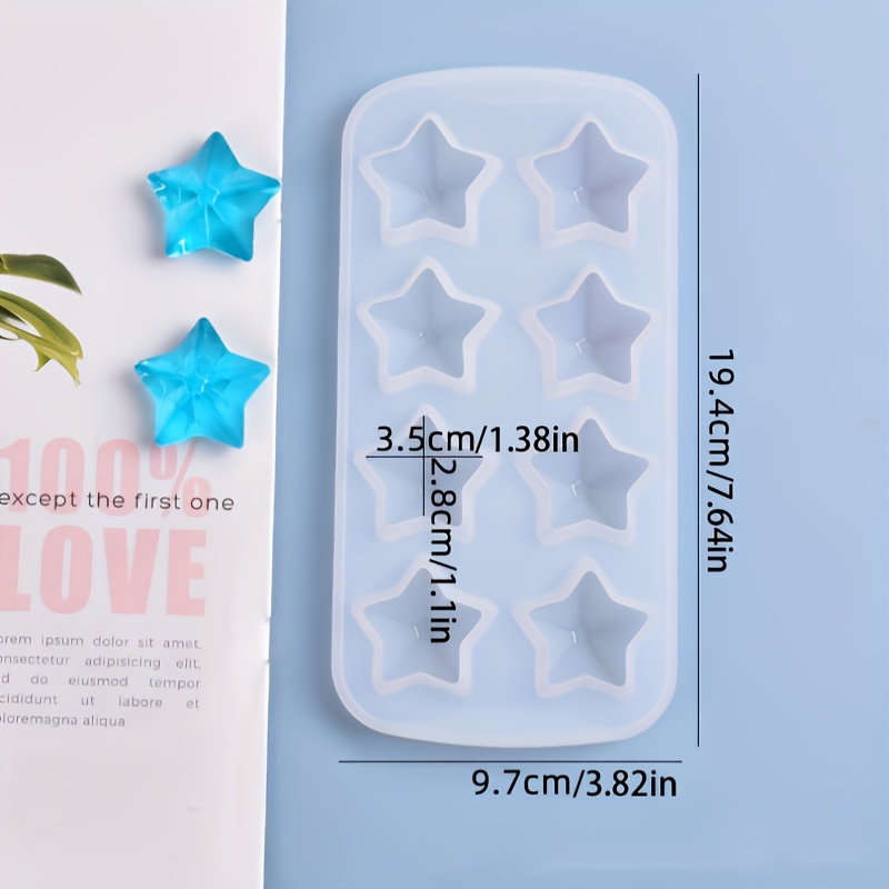 8-compartment Three-dimensional Star Shape Silicone Mold Desktop Table Ornaments Silicone Mold Handmade Ornaments Making Mold Holiday Gift