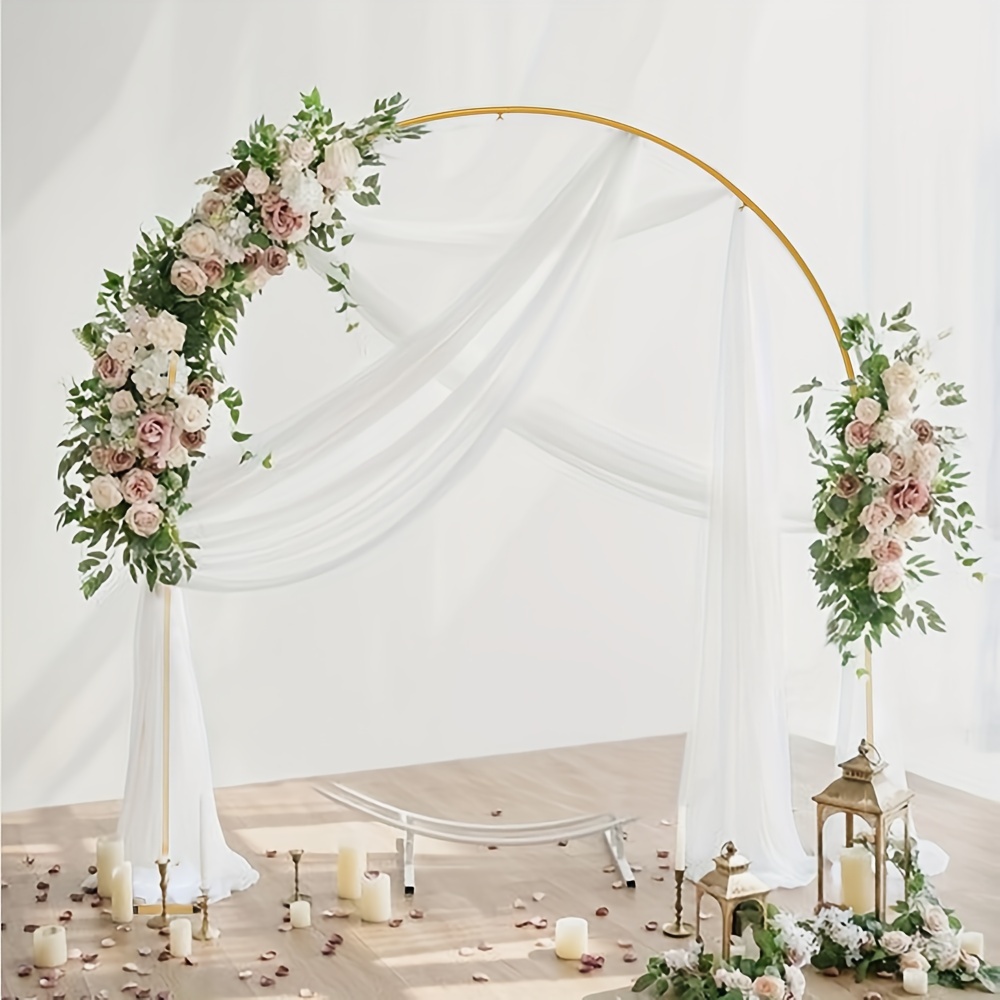 

Golden Metal Wedding Arch Backdrop Stand For Outdoor Holiday Decorations - Ideal For Christmas, Thanksgiving, New Year's, Birthday Parties & Ceremonies