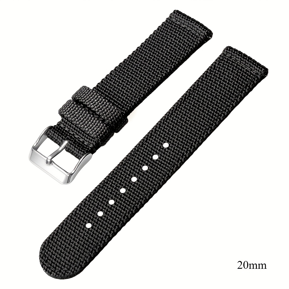 Image of 1pc Fashionable And Comfortable Nylon Strap, Quick Disassembly, With Easy And Elegant Woven Design, Suitable For Daily Men And Women And Summer. Suitable For All Models Of Watches 18mm 20mm 22mm 24mm