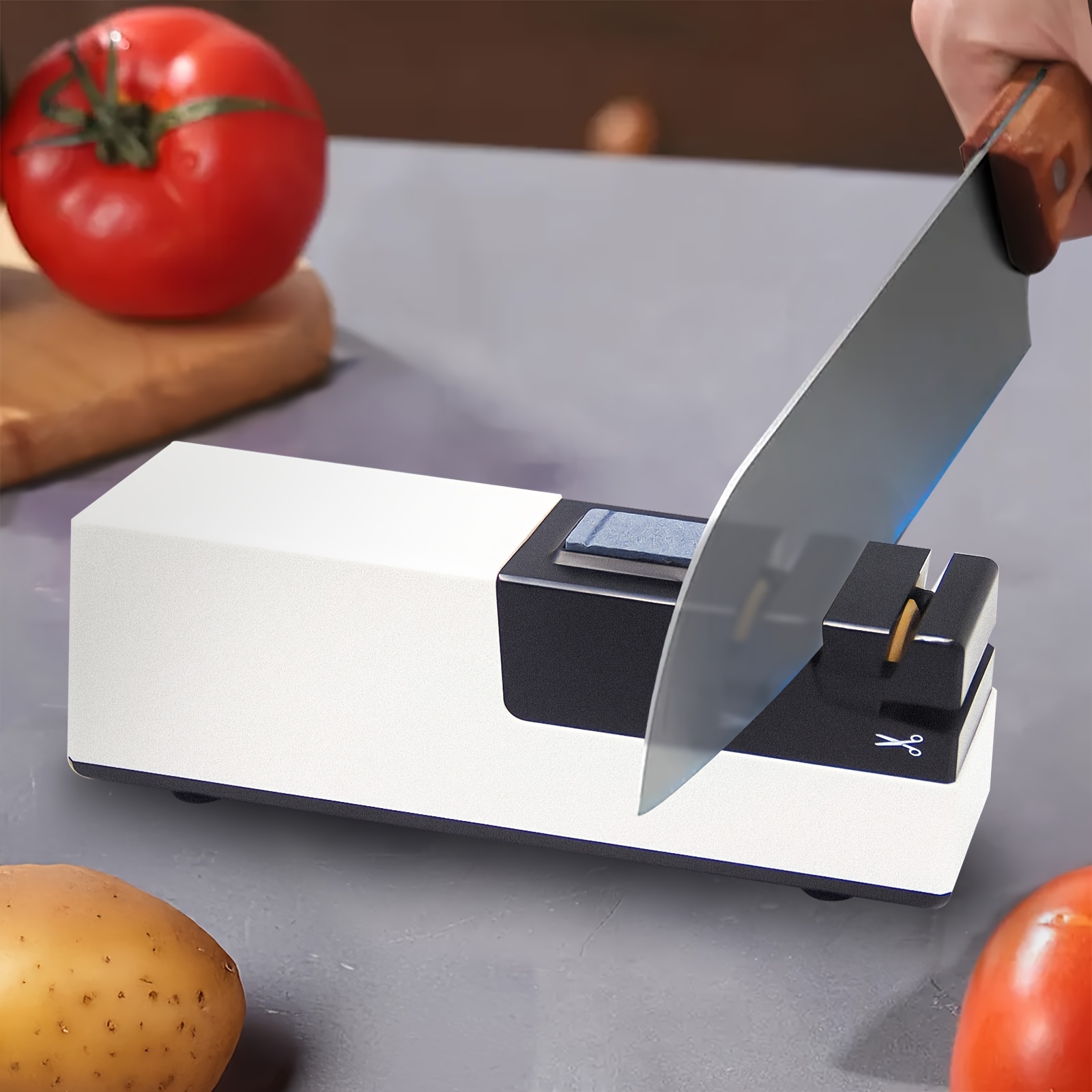 Festberg Klingenzauber Pro Elektrischer Messerschärfer - Rutschfester Schärfer Für Küchenmesser