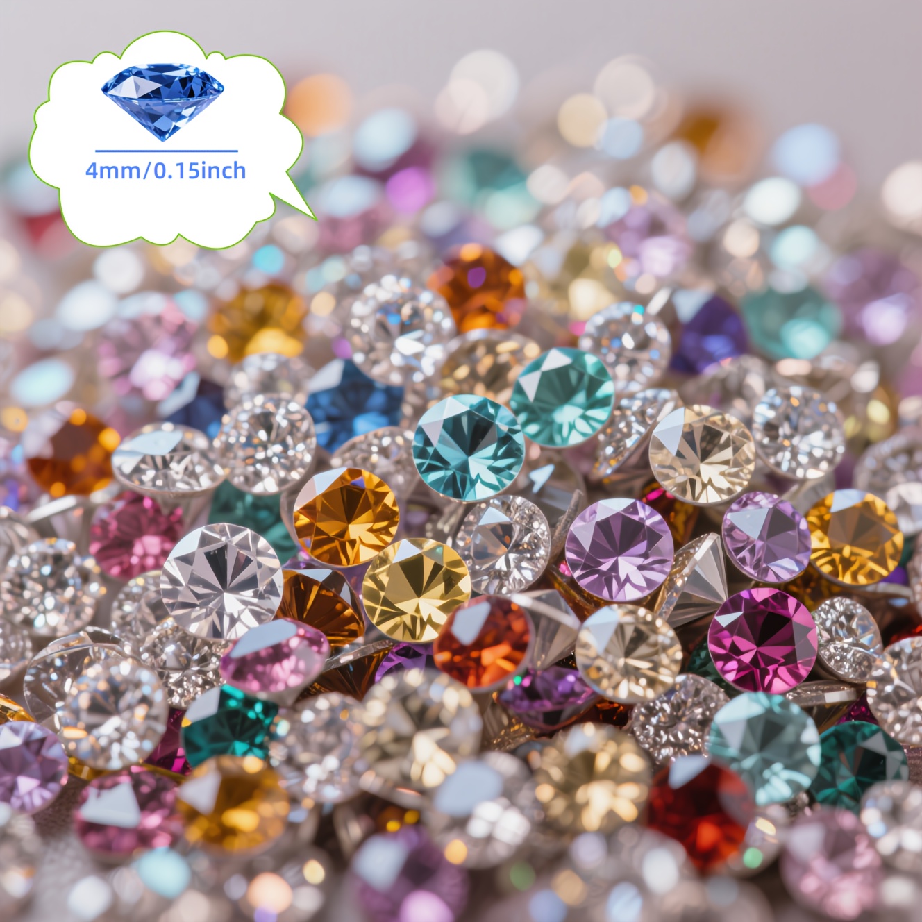 TEMU 1045 Piezas de Diamantes Acrílicos - Ideales para , Fiestas y Más, Cristales de Diamante, Relleno para Jarrones, Perlas Pequeñas para