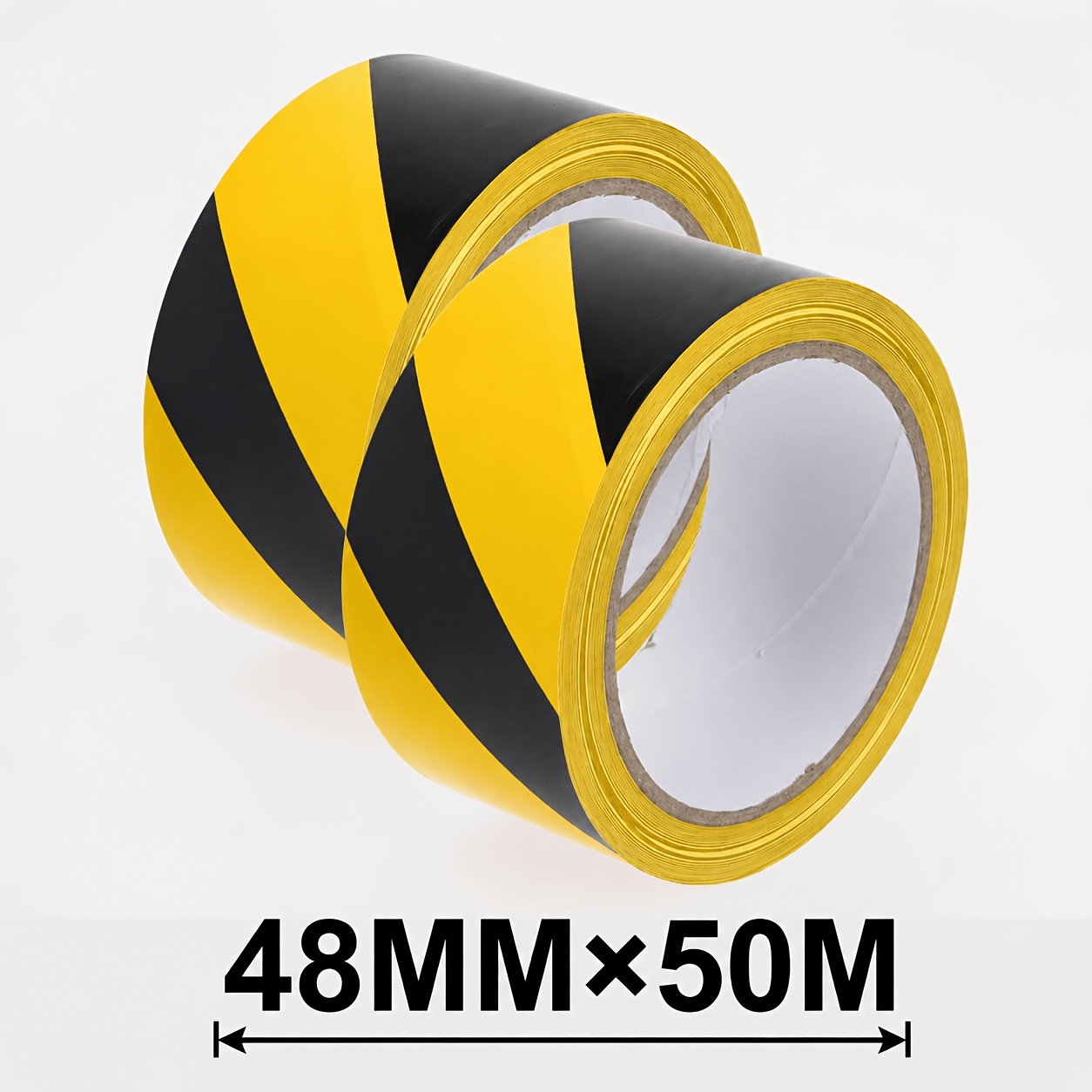 Image of 2 Rolls/pack Disposable Safety Warning Tape Suitable For Roadblock , Zones, Emergency - Non-sticky Adhesive-free Tape, Application, No , For & Commercial Use