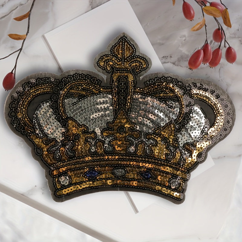TEMU 1pc Black Cloth Patch Embroidery Clothing Additions, Cartoon Animation Style Ironing Style, Sewing Patches Are Suitable For Clothes, Bags, Shoes