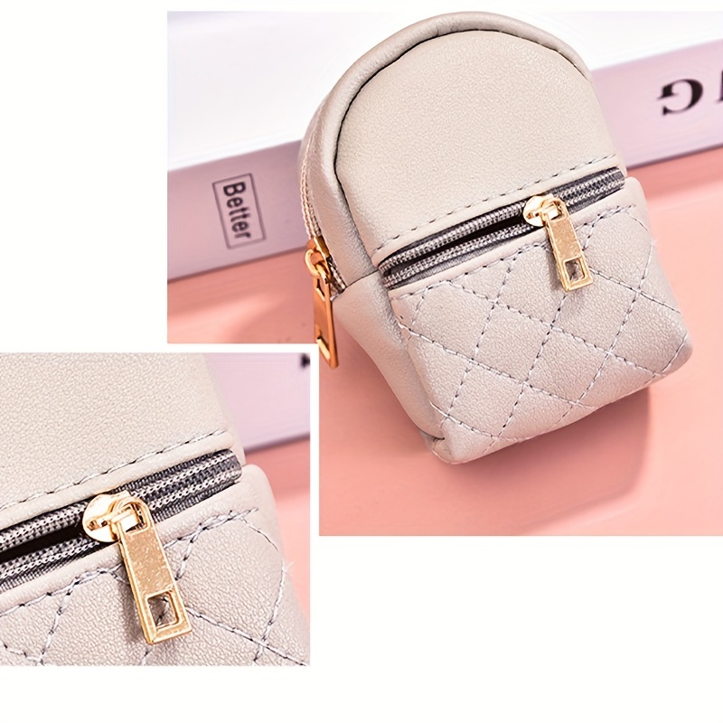 chic mini leather coin purse girls quilted design in - Temu