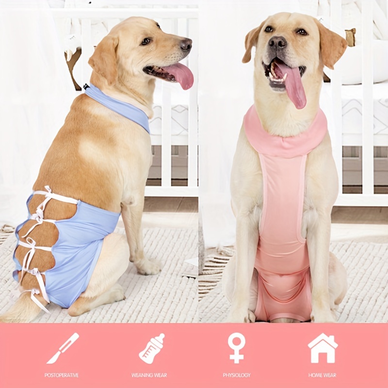 Pet Recovery Suit For Dogs With Binding Design To Prevent Licking And  Suitable For Postoperative Care And Weaning Dog Clothes - Pet Supplies -  Temu