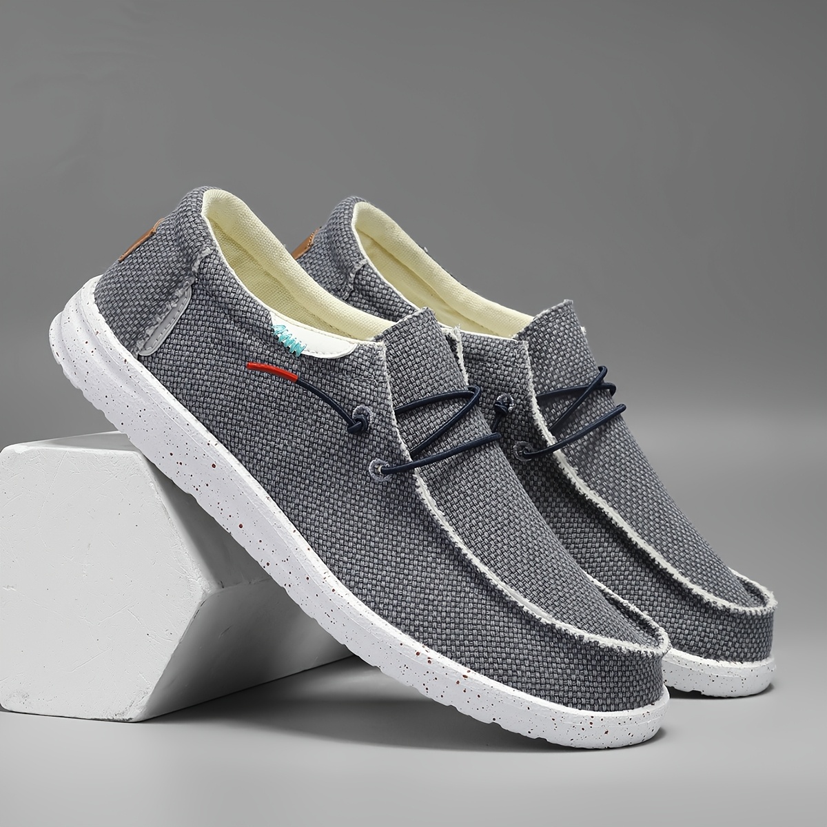 mens loafer shoes shoelaces breathable lightweight non slip  display picture 3
