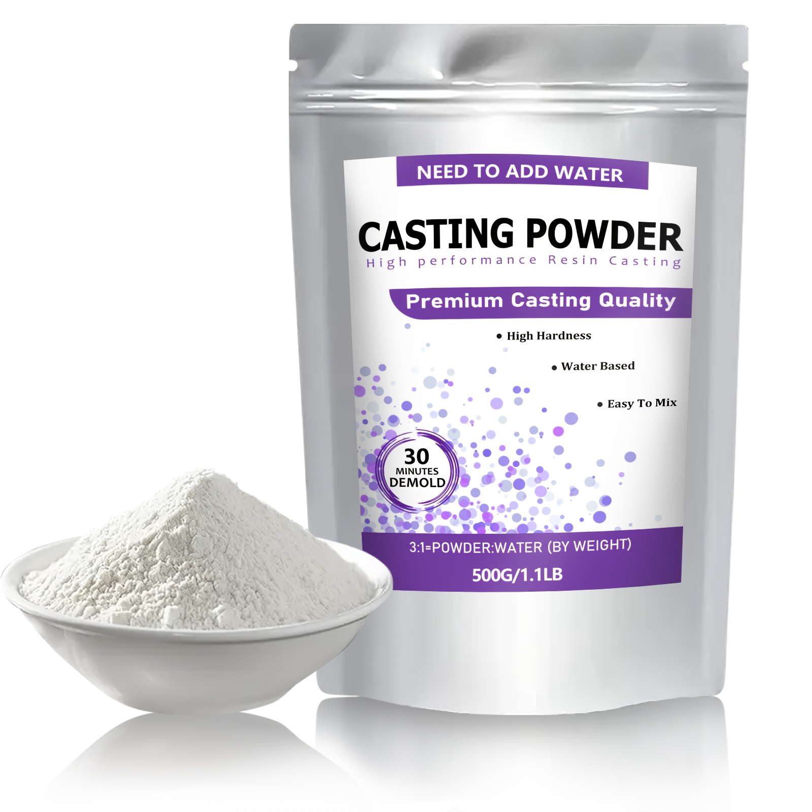 

1000g/500g Plaster Powder - High Strength, -free, Fine Texture For Resin Casting In Jewelry & Diy Crafts, Non-toxic, Easy To Molding Compound, Resin Molds Jewelry