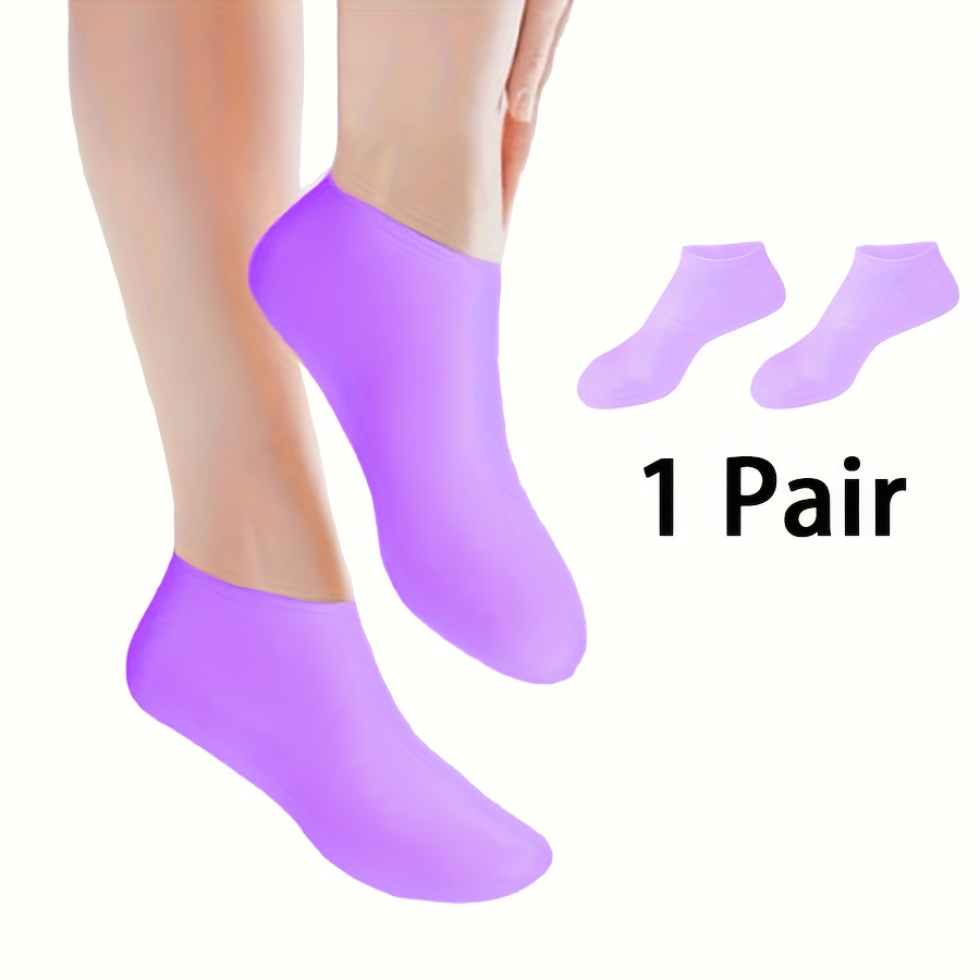 TEMU 2pcs/1 Pair Silicone Foot Care Socks, Women's Moisturizing Anti-crack Socks, Suitable For Dry Cracked Heels