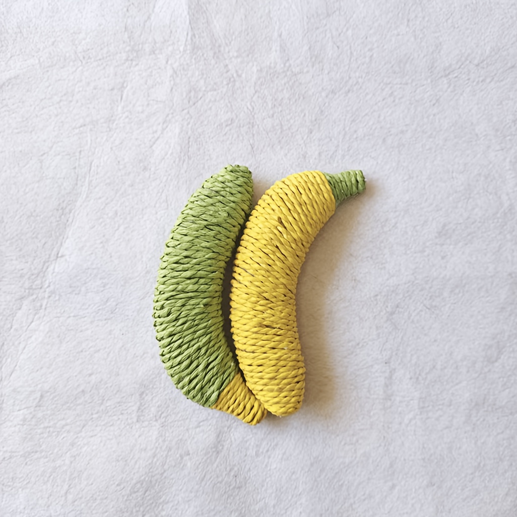 TEMU Banana-vormig Interactief Kattenspeelgoed, Bijtbestendig voor Klauwverzorging en Tandenreiniging, Houdt Kittens Vermaakt, Zonder Batterij