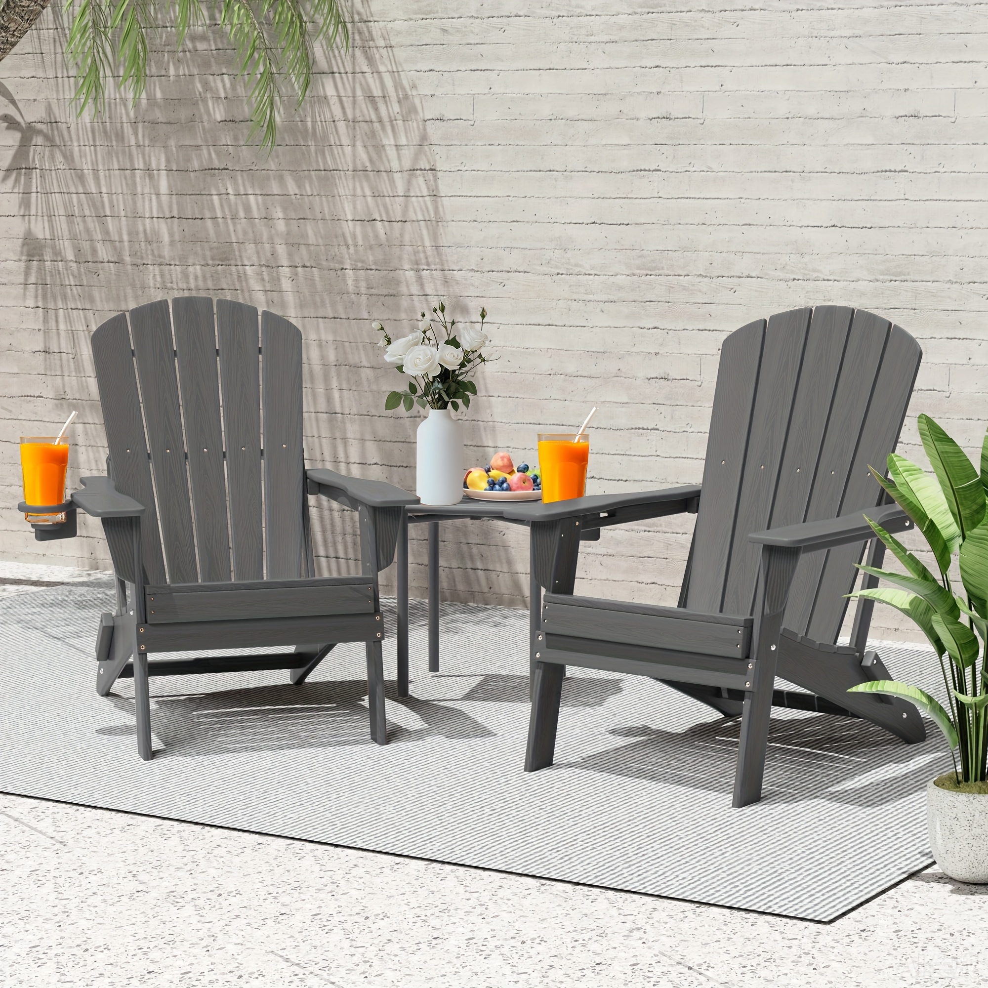 Cadeiras Dobráveis Adirondack * com *-* - * de Madeira, Cadeira de Plástico  HDPE para * as * Cadeira de Jardim para Var, image size:2000x2000