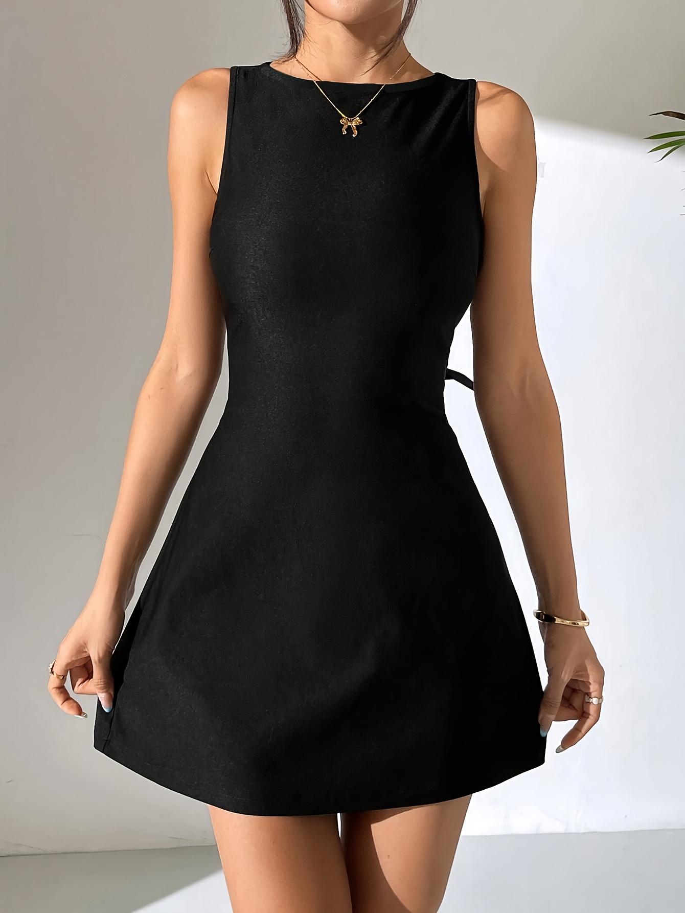 black mini dress boutique Strapless Black Mini Dress main image 0