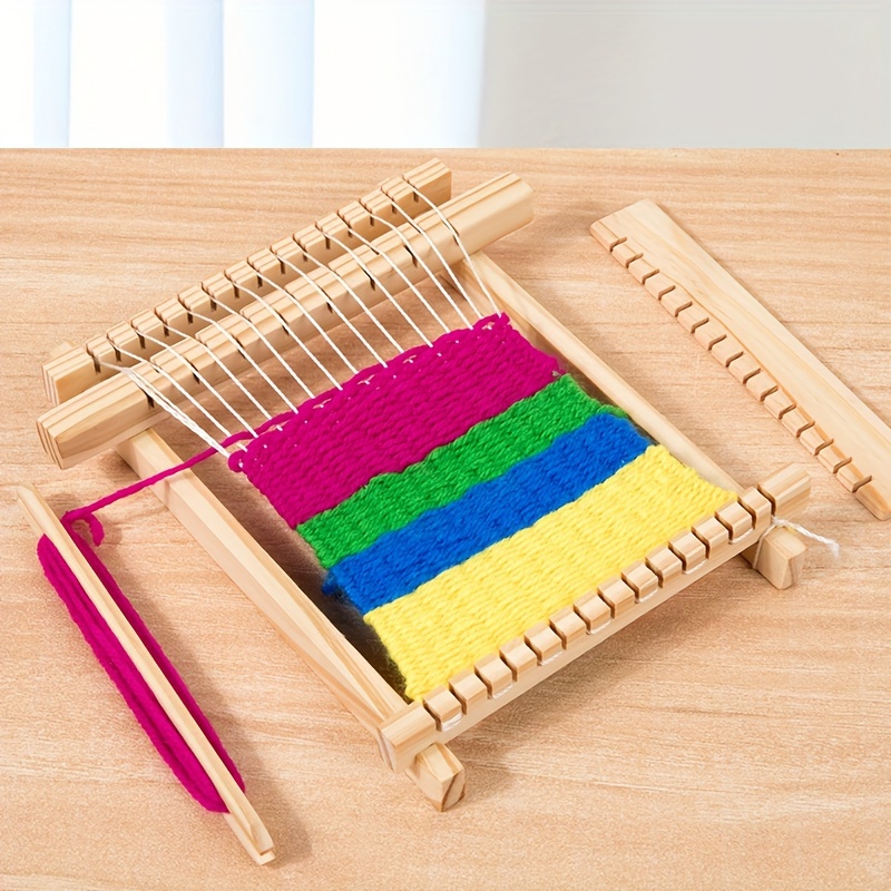 

Diy Wooden Loom Kit - Craft Weaving Machine Set With Tools & Materials For Beginners