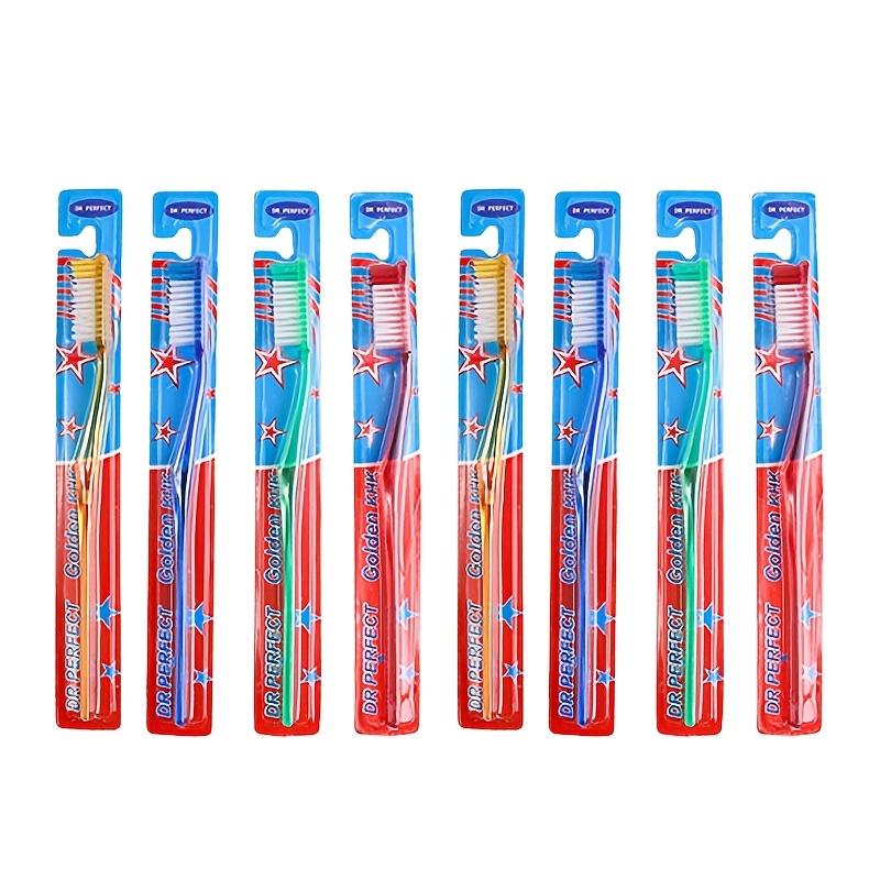 

8pcs Manual Toothbrushes With Hard , For Deep Cleaning Oral For