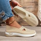 breathable lightweight hollow out sneakers for women slip on casual shoes with embroidery detailing plus size upper md sole for outdoor walking woven texture footwear
