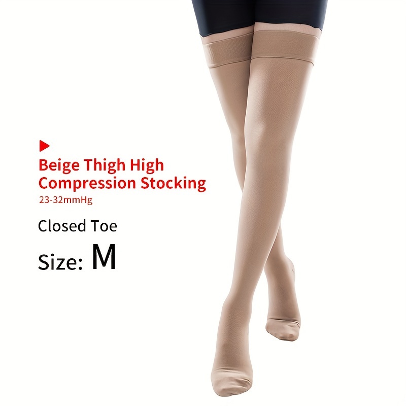 Full Leg Brace Thigh High Compression Socks Support Stockings fit Men Women  S-XL