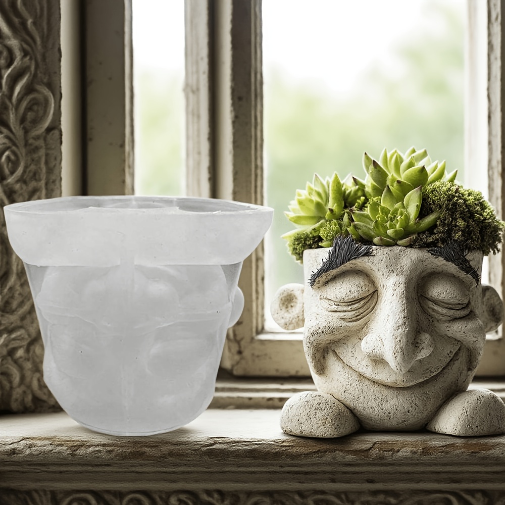 Image of Whimsical Silicone Mold For Resin Casting - Unique Irregular Concrete Planter Mold For Diy Garden Decor, Halloween Gift Making, Flower Pots, And Home Decoration Crafts