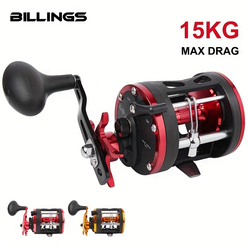 baitcasting reels canada * Trolling Drum Fishing Reel, Baitcasting Reel with 3.8:1 Gear Ratio,  15kg/33lbs Max Drag, 3+1 Ball Bearings * Hand * Metal Powerful Drag Fishing  Reel for Saltwater & Freshwater Boat Fishing