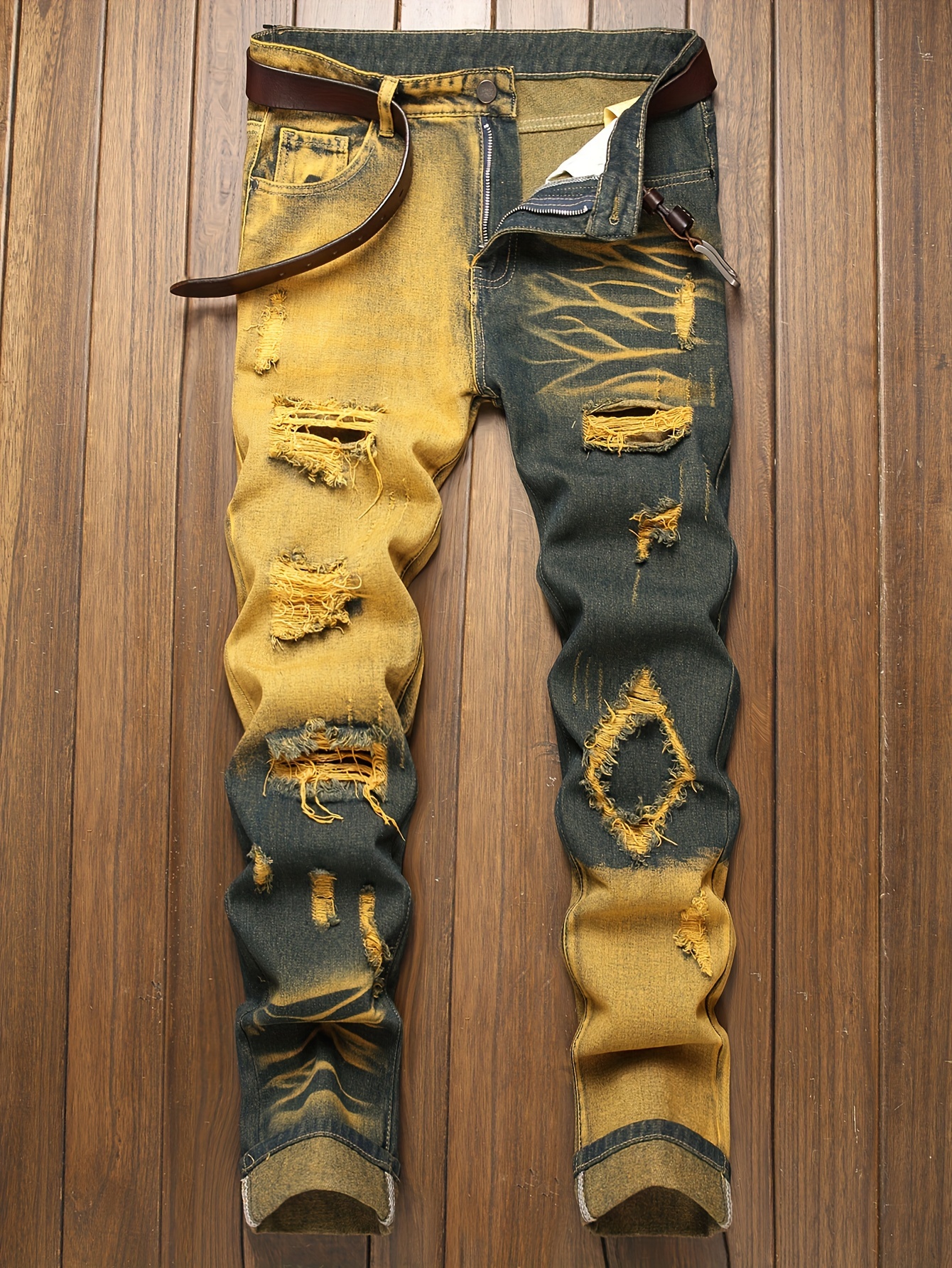 *'s Denim Jeans Ripped Detail *-* Regular Fit, Machine Washable