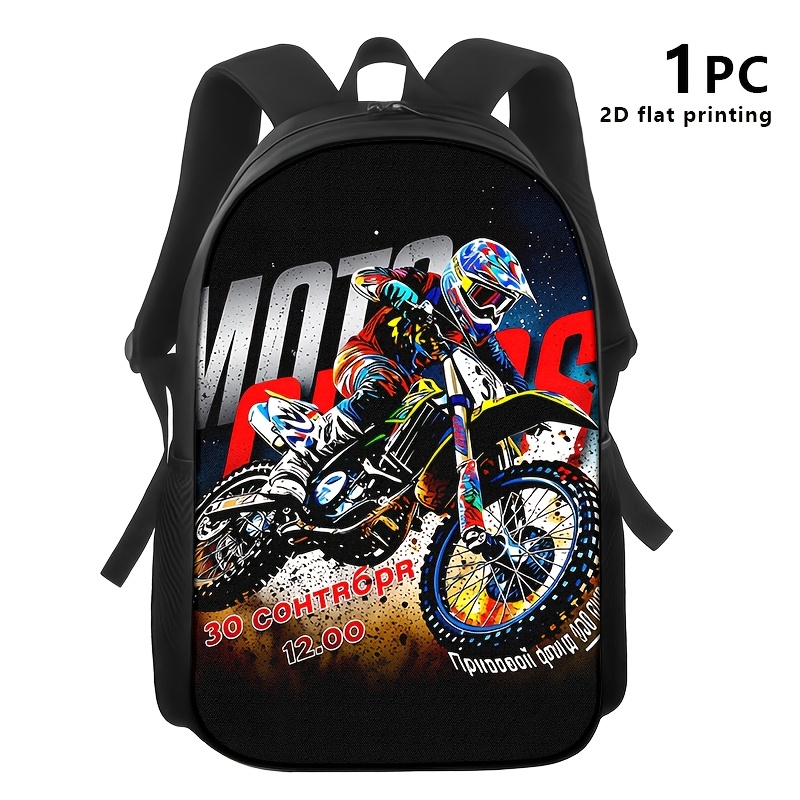 TEMU A Of Outdoor Sports-themed Backpacks, Storage Bags, And Lunch Boxes In 1pc, 2pcs, Or 3pcs Options, Featuring 2d Flat Printing With Vibrant And