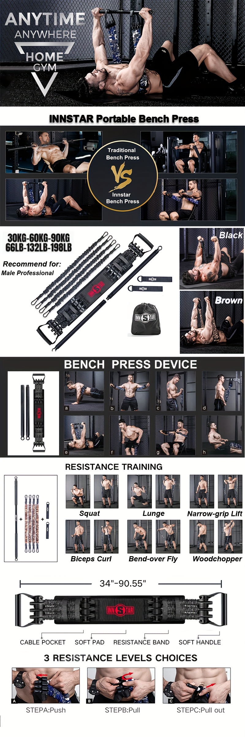 gym portable home gym training set adjustable Temu