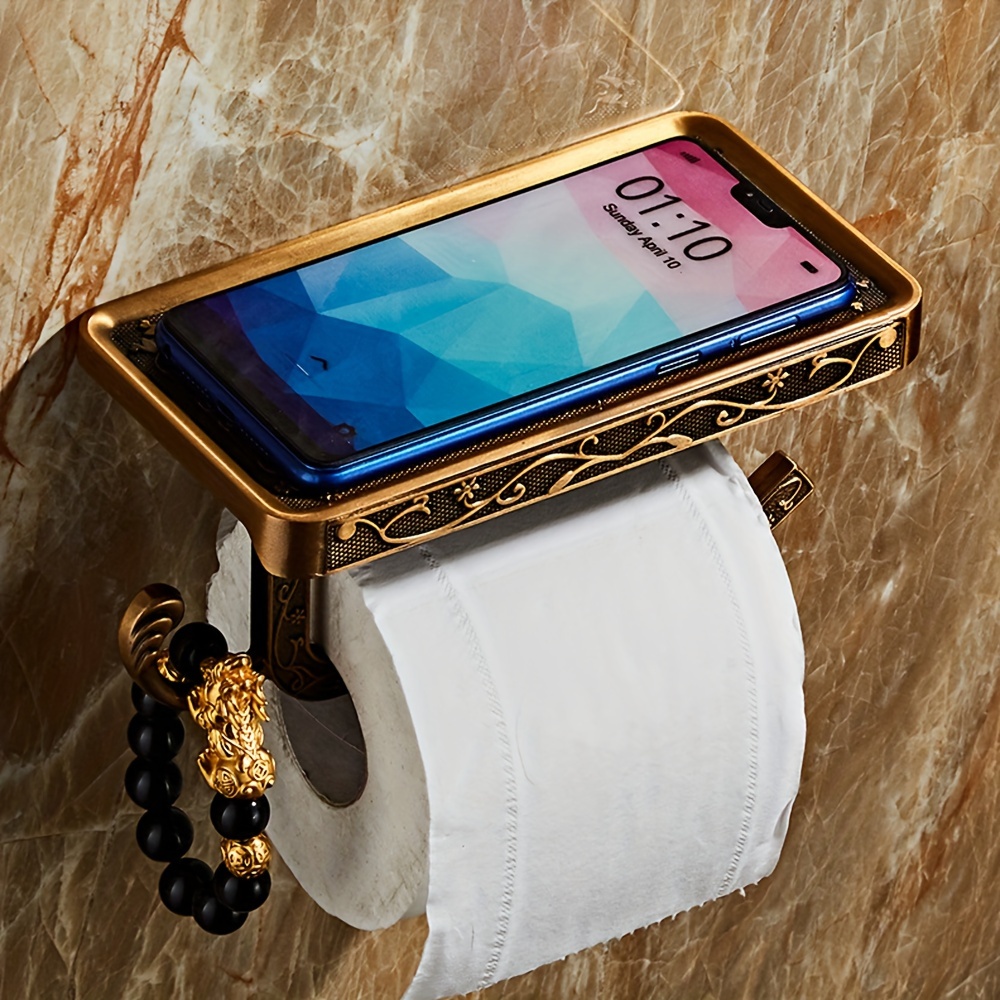 

And - -mounted, - Dispenser & Phone For Bathroom Organization