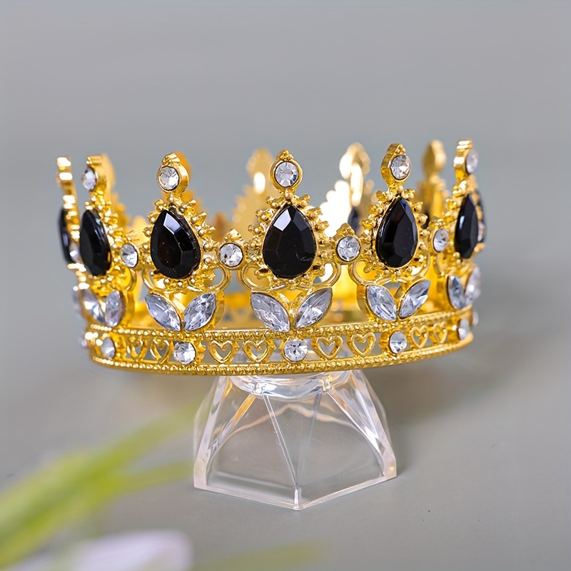 

Luxurious Baroque Style Crowns For Women, Glamorous Rhinestone Tiara, Vintage Royal Headwear, Elegant Pageant Costume Accessory